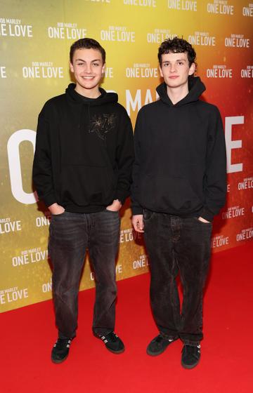 Jackson Kaneswaran and John Sheehy pictured at the Irish Premiere screening of Bob Marley: One Love at the Lighthouse Cinema,Dublin
Picture Brian McEvoy