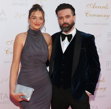 Emmet Scanlan with his daughter Kayla pictured at the IFTA Awards 2024 at the Dublin Royal Convention Centre.

Picture: Brian McEvoy