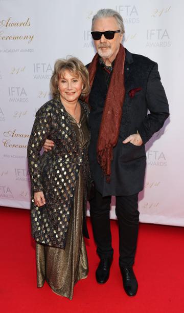 Helen Goldin and Patrick Bergin pictured at the IFTA Awards 2024 at the Dublin Royal Convention Centre.

Picture: Brian McEvoy