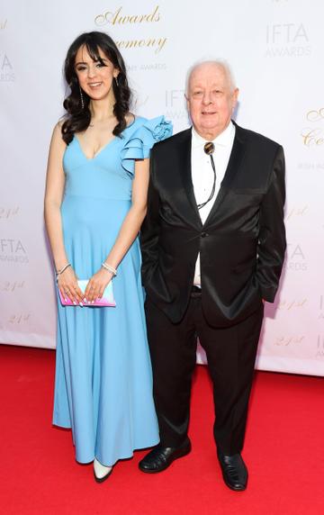 Jim Sheridan with his daughter Clodagh pictured at the IFTA Awards 2024 at the Dublin Royal Convention Centre.

Picture: Brian McEvoy