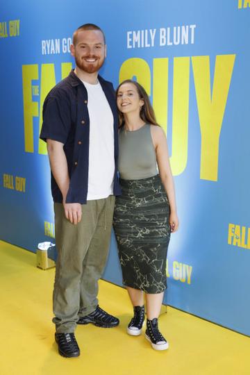 Darragh Hoare and Robyn Staines pictured at a special preview screening of The Fall Guy at Light House Cinema, Dublin. The Fall Guy starring Ryan Gosling and Emily Blunt is in cinemas this Thursday May 2nd. Picture Andres Poveda