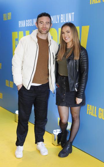 Jamie McCall and Sinead Flynn pictured at a special preview screening of The Fall Guy at Light House Cinema, Dublin. The Fall Guy starring Ryan Gosling and Emily Blunt is in cinemas this Thursday May 2nd. Picture Andres Poveda