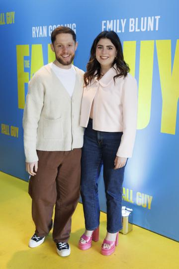 Padraic Wilson and Fionnuala Jones pictured at a special preview screening of The Fall Guy at Light House Cinema, Dublin. The Fall Guy starring Ryan Gosling and Emily Blunt is in cinemas this Thursday May 2nd. Picture Andres Poveda
