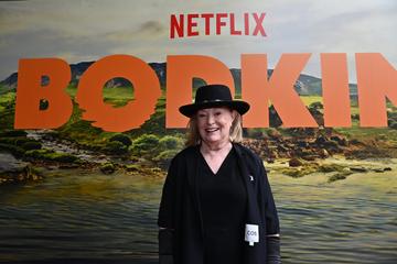 Joan Bergin arriving on the red carpet
Bodkin Dublin Screening Wednesday May 8
Lighthouse Cinema,
Photo by Michael Chester for Netflix