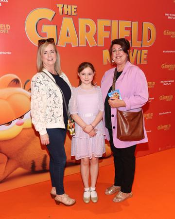Grainne Collins, Ellen Collins and Ruth Leonard at the multimedia screening of The Garfield Movie in Movies @The Square,Tallaght,Dublin.
Picture Brian McEvoy

