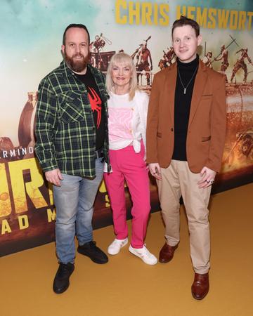 Johnny Mooney,Freda King and Mario McEntee at the Irish Premiere of Furiosa: A Mad Max Saga at Cineworld IMAX Dublin.
Picture Brian McEvoy