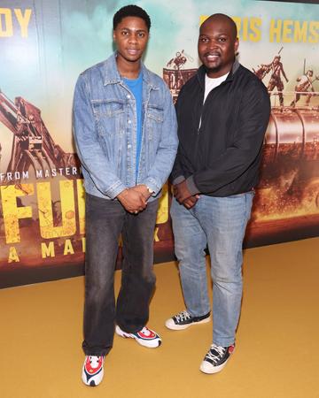 Tobias Mbanusi and Josh Chukwuezi at the Irish Premiere of Furiosa: A Mad Max Saga at Cineworld IMAX Dublin.
Picture Brian McEvoy