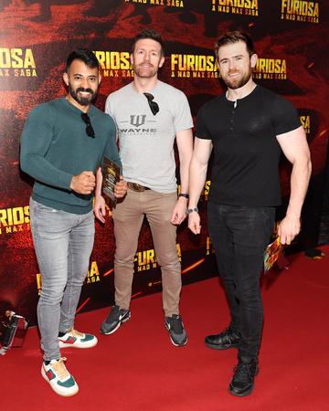 Anish Pereire, Chris Callaghan and Alan Fay at the Irish Premiere of Furiosa: A Mad Max Saga at Cineworld IMAX Dublin.
Picture Brian McEvoy
