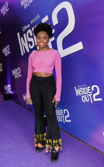 Tessy Ehiguese pictured at the Irish Premiere Screening of Disney Pixar's  'Inside Out 2' in the Light house Cinema Dublin. Picture Andres Poveda