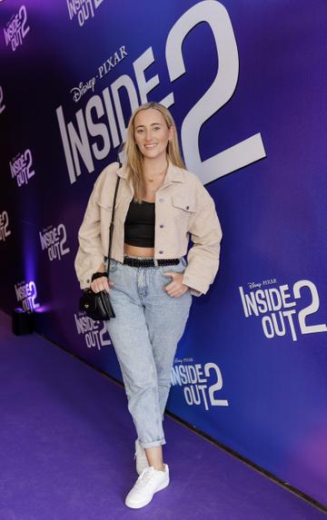 Ciara Glynn pictured at the Irish Premiere Screening of Disney Pixar's  'Inside Out 2' in the Light house Cinema Dublin. Picture Andres Poveda
