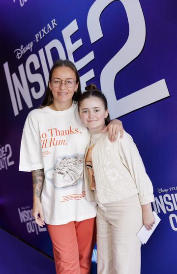 Pearl Slattery and Charlie Slattery pictured at the Irish Premiere Screening of Disney Pixar's  'Inside Out 2' in the Light house Cinema Dublin. Picture Andres Poveda