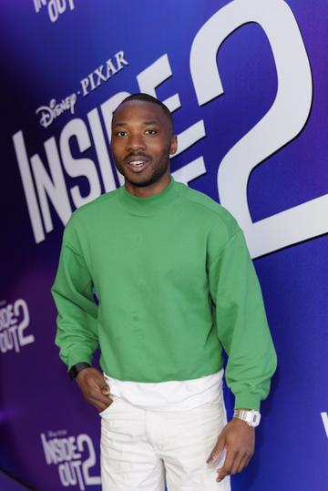 Dave Olu pictured at the Irish Premiere Screening of Disney Pixar's  'Inside Out 2' in the Light house Cinema Dublin. Picture Andres Poveda