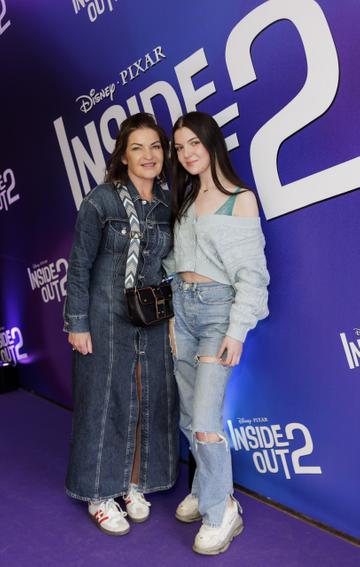 Alison and Jessica Brown pictured at the Irish Premiere Screening of Disney Pixar's  'Inside Out 2' in the Light house Cinema Dublin. Picture Andres Poveda