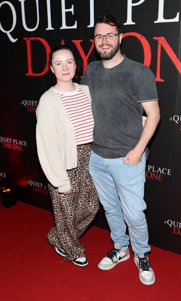 Niamh Scurry and Ciaran Brennan pictured at the special preview screening of  A Quiet Place:Day One at  Cineworld, Dublin.
Picture Brian McEvoy