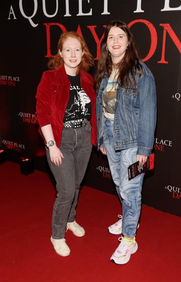 Jennifer Smyth and Grainne Kernan pictured at the special preview screening of  A Quiet Place:Day One at  Cineworld, Dublin.
Picture Brian McEvoy