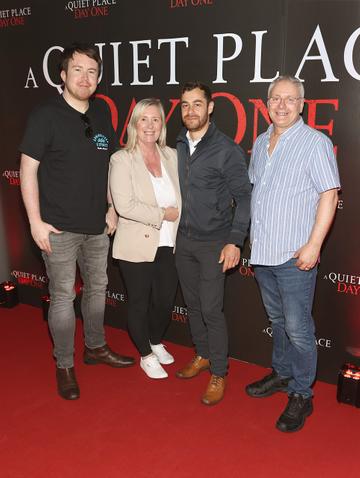 Cathal Byron,Michelle Corcoran,Denis Bourbon and Simon Edwards pictured at the special preview screening of  A Quiet Place:Day One at  Cineworld, Dublin.
Picture Brian McEvoy