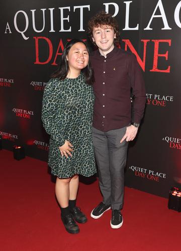 Than Sin and Joe Moran pictured at the special preview screening of  A Quiet Place:Day One at  Cineworld, Dublin.
Picture Brian McEvoy