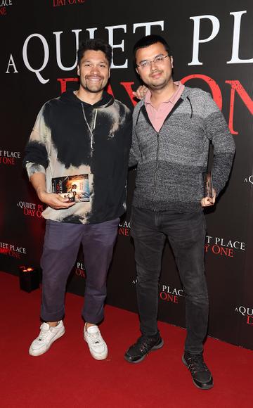 Chris Figueroa and Aytunc Tuncay pictured at the special preview screening of  A Quiet Place:Day One at  Cineworld, Dublin.
Picture Brian McEvoy