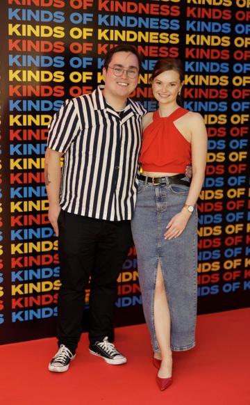 Darren Hough and Nora Gorman pictured at a special preview screening of Searchlight Pictures KINDS OF KINDNESS ' in the Light House Cinema Dublin. Picture Andres Poveda