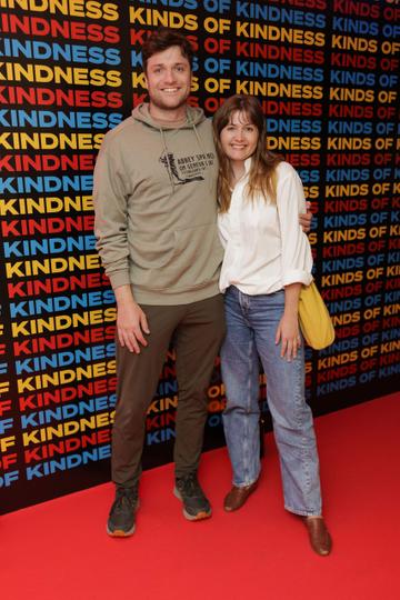 Thomas Doolin and Kristin Olson pictured at a special preview screening of Searchlight Pictures KINDS OF KINDNESS ' in the Light House Cinema Dublin. Picture Andres Poveda
