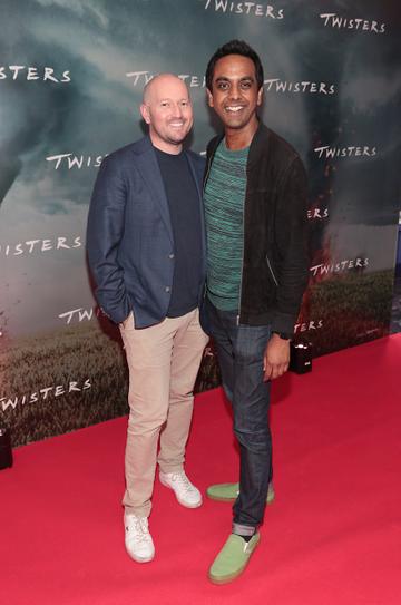 David Mitchell aand Clint Drieberg at the Irish premiere of Twisters at Cineworld, Dublin.
Picture Brian McEvoy