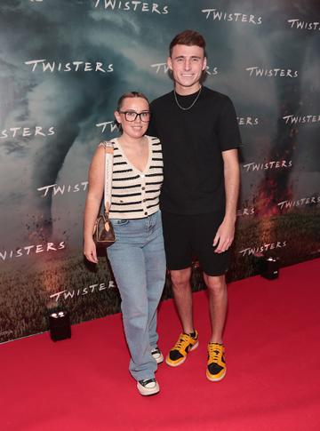 Michaela Maher and Jay Kavanagh at the Irish premiere of Twisters at Cineworld, Dublin.
Picture Brian McEvoy