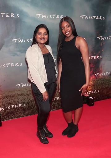 Saranya Prakash and Britney Osiomwanri at the Irish premiere of Twisters at Cineworld, Dublin.
Picture Brian McEvoy