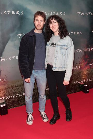 Rory Byrne and Sarah Whyte at the Irish premiere of Twisters at Cineworld, Dublin.
Picture Brian McEvoy