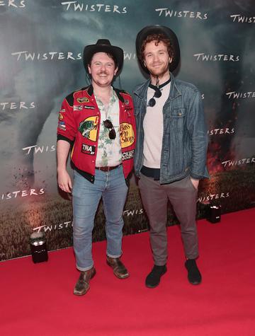 Con Kelly and Ciaran Darcy at the Irish premiere of Twisters at Cineworld, Dublin.
Picture Brian McEvoy