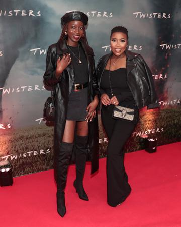 Thuba Amanda and Samantha Rivers at the Irish premiere of Twisters at Cineworld, Dublin.
Picture Brian McEvoy