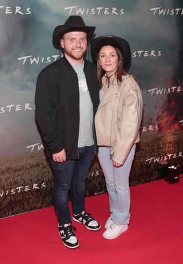 Sean Plunkett and Maia Mullen at the Irish premiere of Twisters at Cineworld, Dublin.
Picture Brian McEvoy