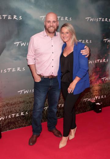 Michael Green and Sinead Hingston Green at the Irish premiere of Twisters at Cineworld, Dublin.
Picture Brian McEvoy